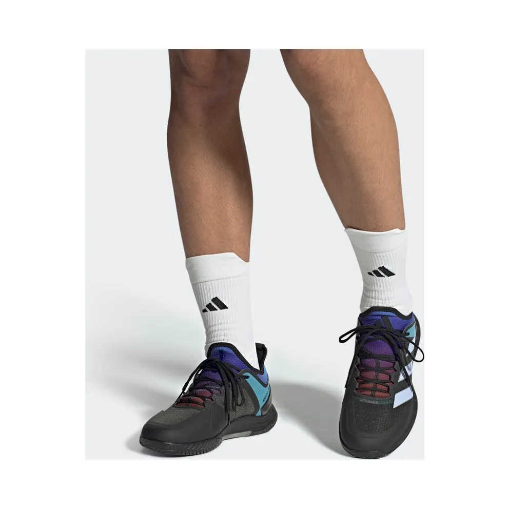 adidas Adizero Ubersonic 4 Tennis Grey Six / Blue Dawn / Core Black (HQ8381)