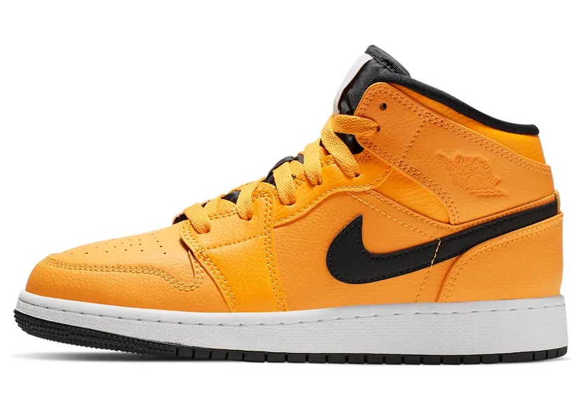 Air Jordan 1 Mid GS “University Gold / White / Gym Red / Black” (554725-700)