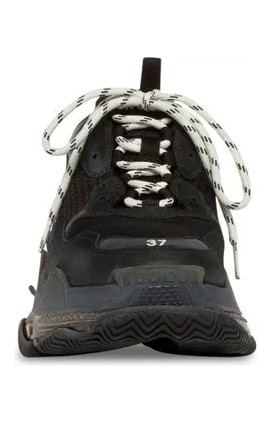 Balenciaga Triple S Clear Sole Double Black (W) (544351W2FB11000) (2)
