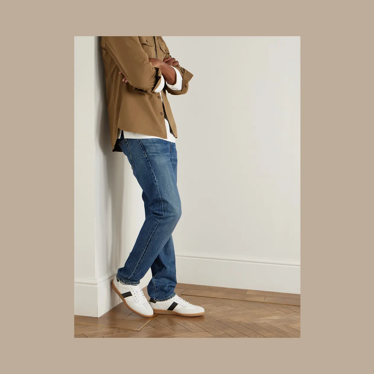 Tom Ford Archer Suede-Trimmed Leather Sneakers White (J1558-LCL457N) (2)