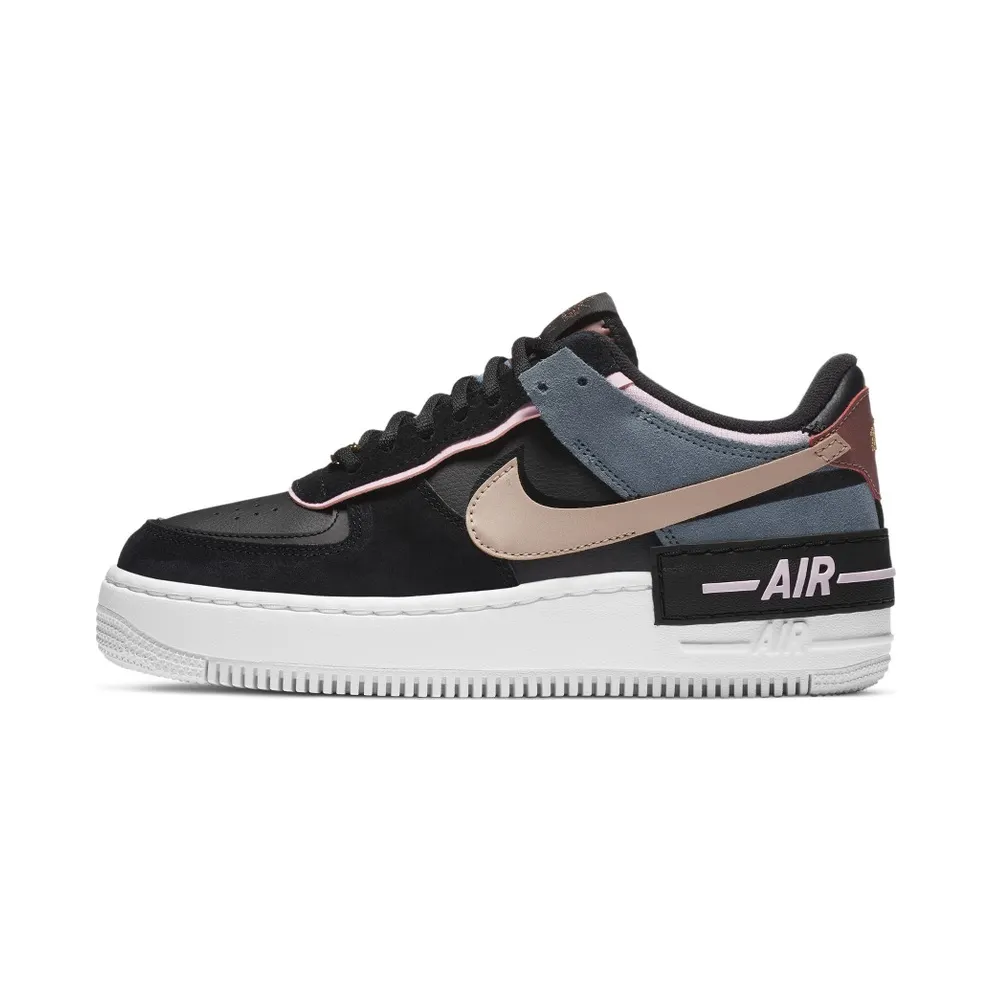 Nike WMNS Air Force 1 Shadow Black Light Arctic Pink Claystone Red (2020) (CU5315-001)