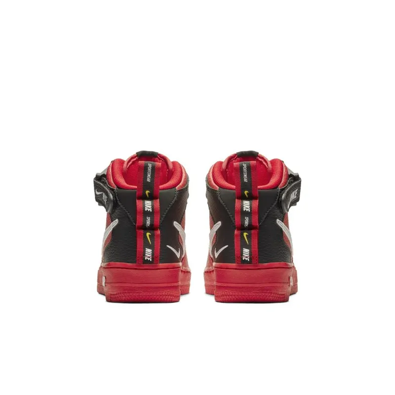 Nike Air Force 1 Mid Utility University Red (GS) University Red/White-Black-Tour Yellow (AV3803-600)