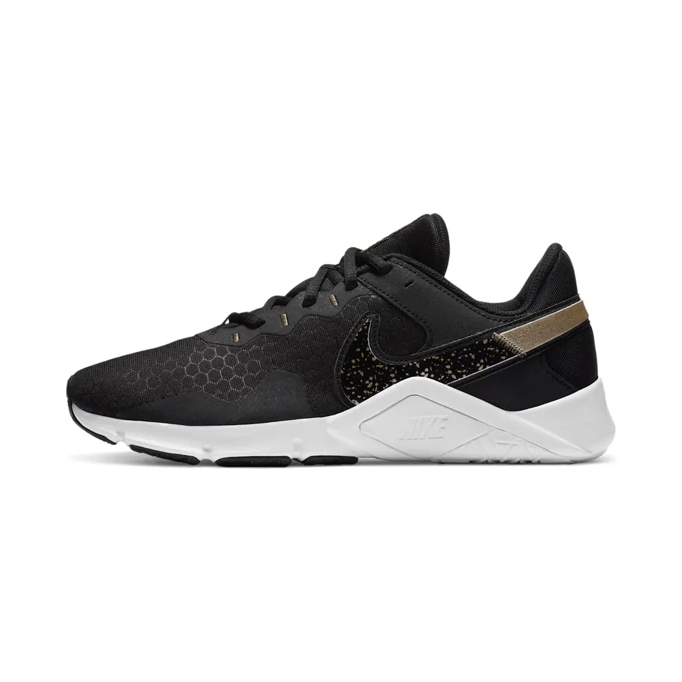 Nike Legend Essential 2 Premium Black White Metallic Gold Grain (CZ3668-001)