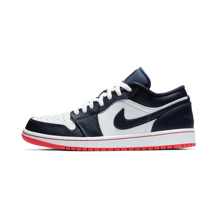 Air Jordan 1 Low “Obsidian / White / Ember Glow” (553558-481)