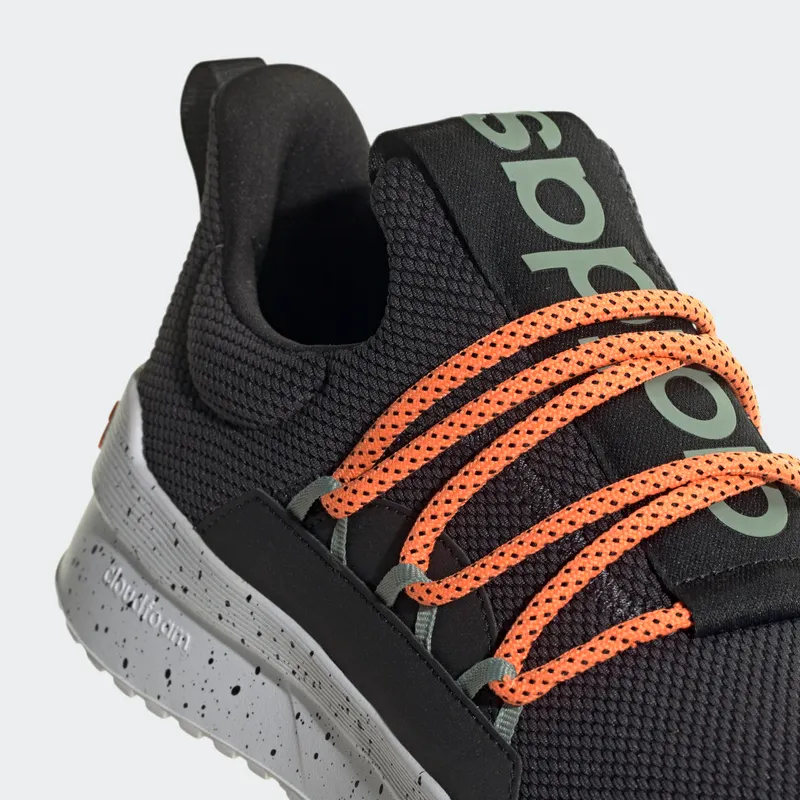 Adidas Lite Racer Adapt 4.0 Cloudfoam Slip-On Carbon / Carbon / Screaming Orange (HP2678)