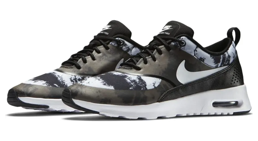 Nike Free Air Max Thea Print Black White-Dark Grey (W) (599408-007)