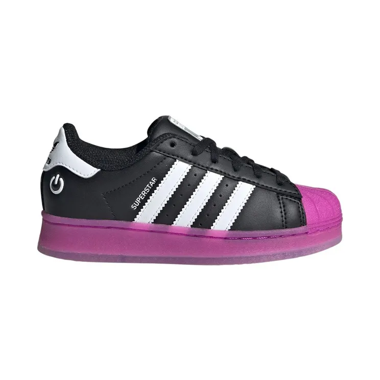 adidas Superstar LED Lights Core Black Purple Burst Cloud White (JI4375)