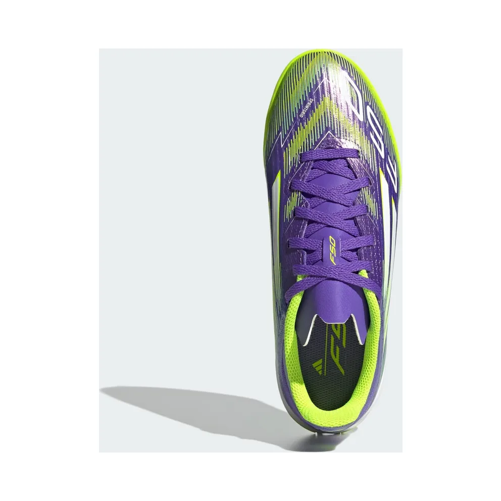 adidas F50 League Indoor Boots Kids “Purple Rush / Cloud White / Lucid Lemon” (JH7750)