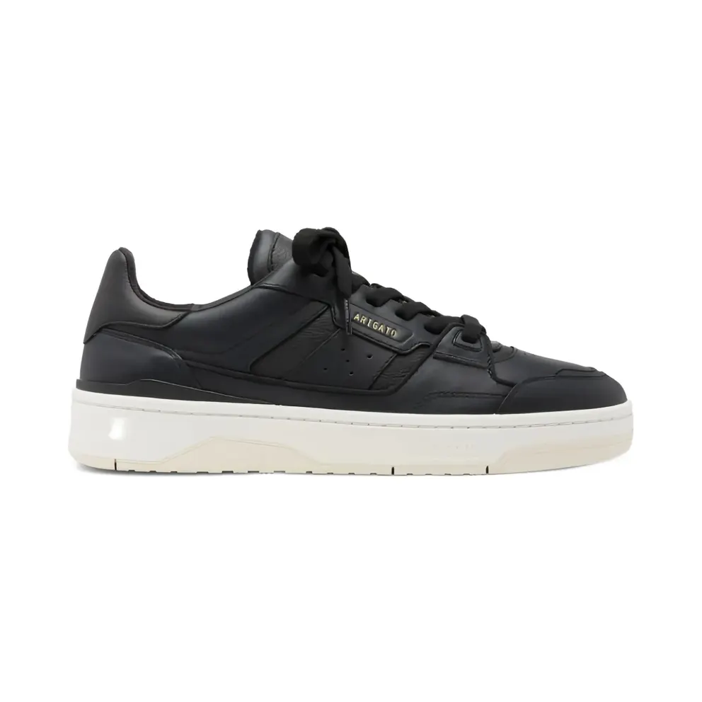 Axel Arigato Clay leren sneakers met vlekken – Schwarz (F3528002BLACKOFFWHITE)