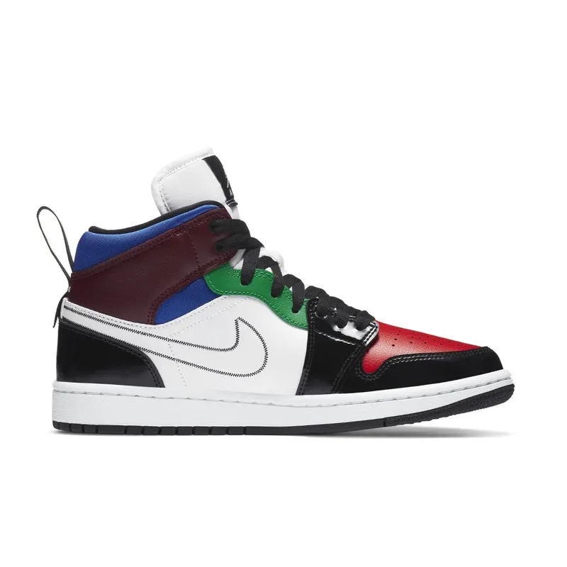 Jordan 1 Mid SE Black White Multi-Color (W) Black/White-Multi-Color (DB5454-001)