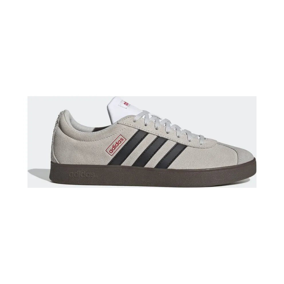 Adidas VL Court Lifestyle Skateboarding Suede Grey One / Core Black / Better Scarlet (HQ1802)