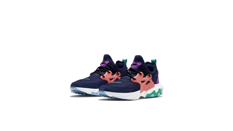 Nike React Presto Midnight Navy Magic Ember (GS) Midnight Navy/Magic Ember-Vivid Purple-Kinetic Green (BQ4002-402)