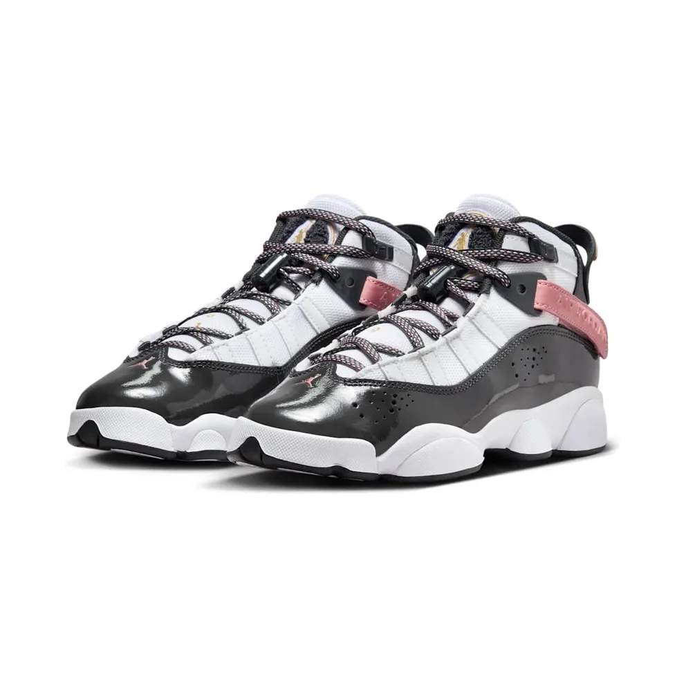 Jordan 6 Rings GS “White Red Stardust Vapor Green Anthracite” (DV3178-101)