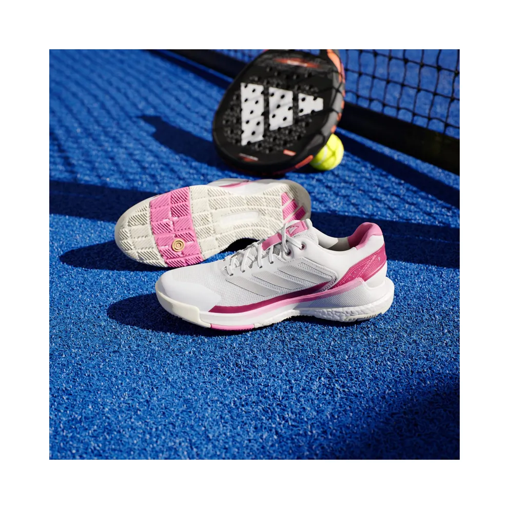 Adidas Crazyquick BOOST Padel Cloud White / Silver Metallic / Lucid Pink (JP9588)