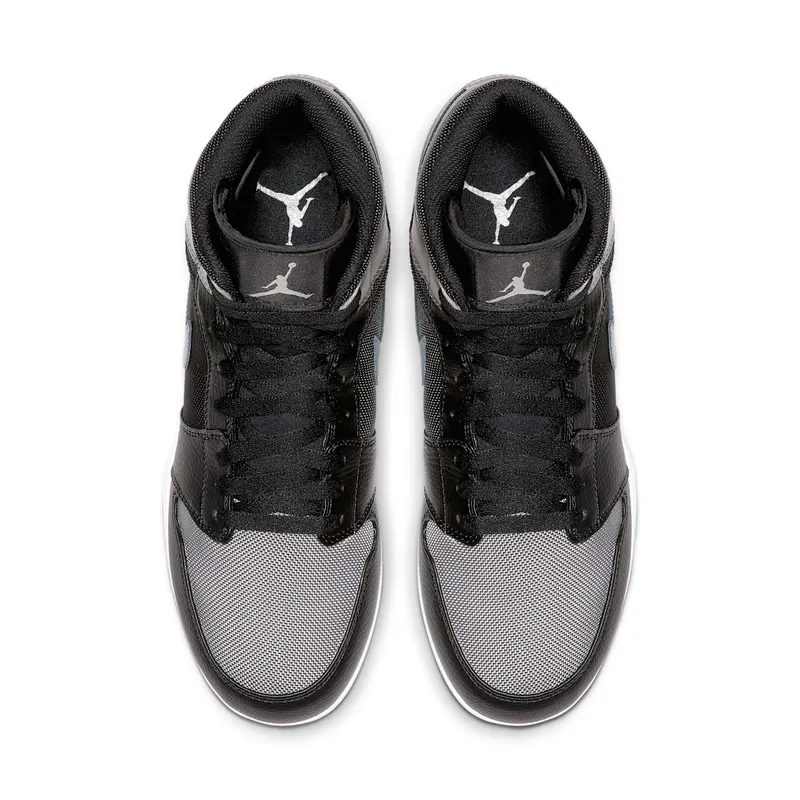 Jordan 1 TD Mid Shadow Black/Soft Grey-White-Soft Grey (AR5604-002)
