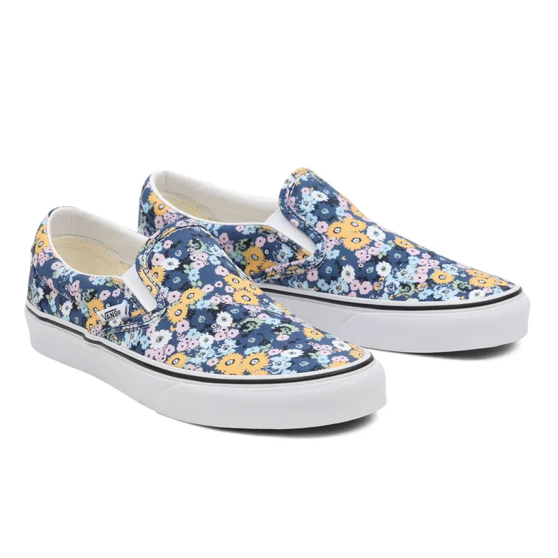 VANS Floral Classic Slip-on Shoes Blue (VN000XG8AS2)