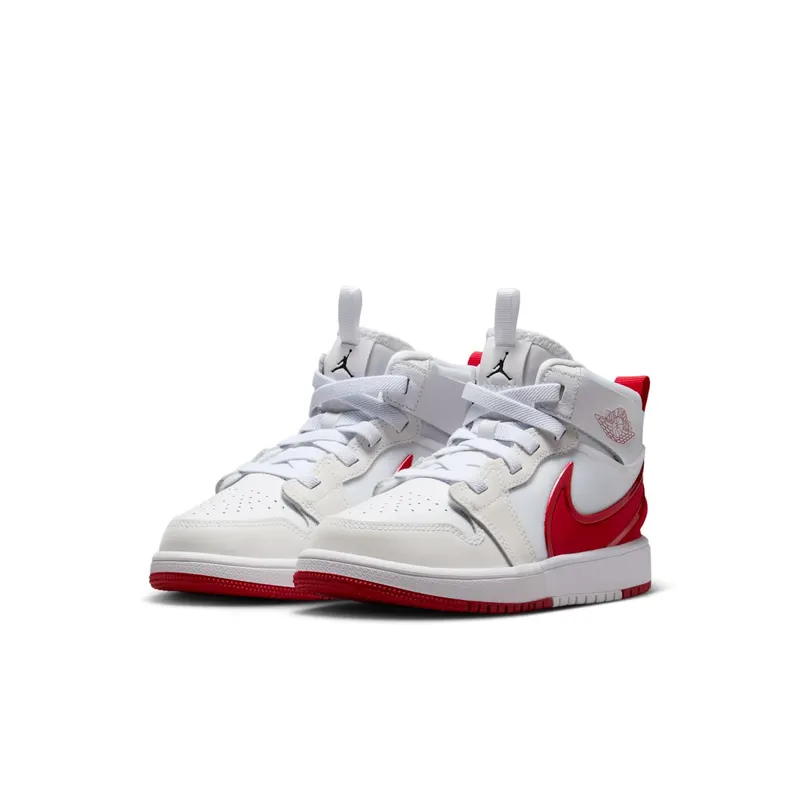 Jordan 1 Mid RM EasyOn PS “White Black University Red” (FQ1282-106)