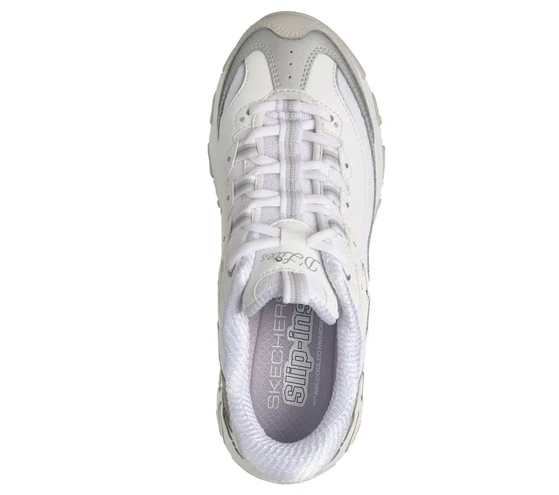 Skechers Slip-ins: D’Lites – Smooth Nostalgia Sneaker White/Silver