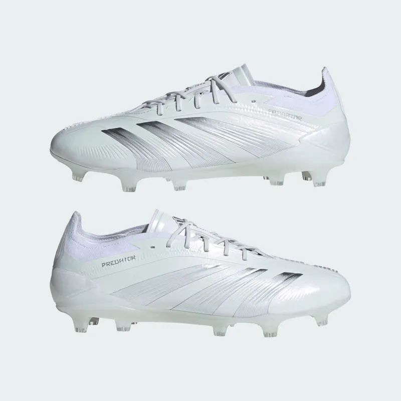 adidas Predator 24 Elite Low FG Cloud White Silver Metallic (IE1803)