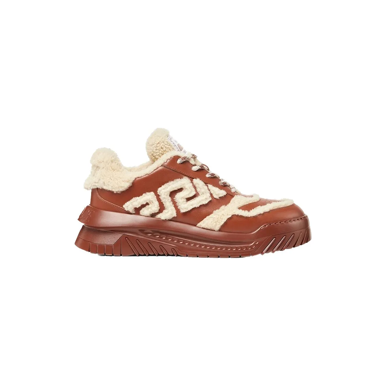 Versace Shearling Greca Odisea Brown (1008124 1A08630 2N830)