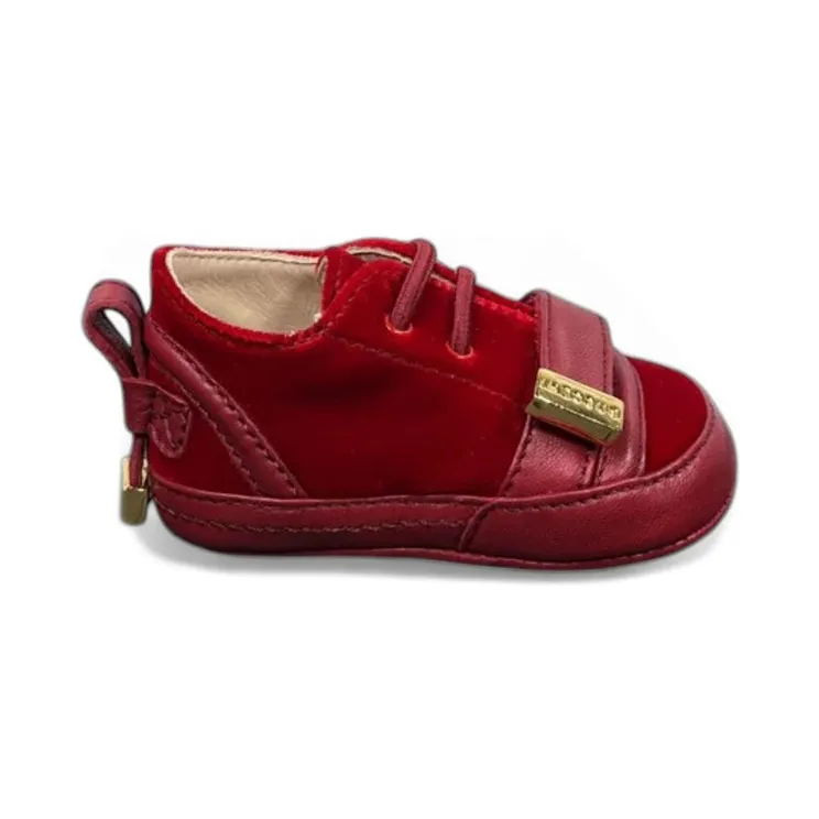Buscemi 50MM Low Strap Scarlet Velvet (Baby) (417SB050NA50VF-5050)