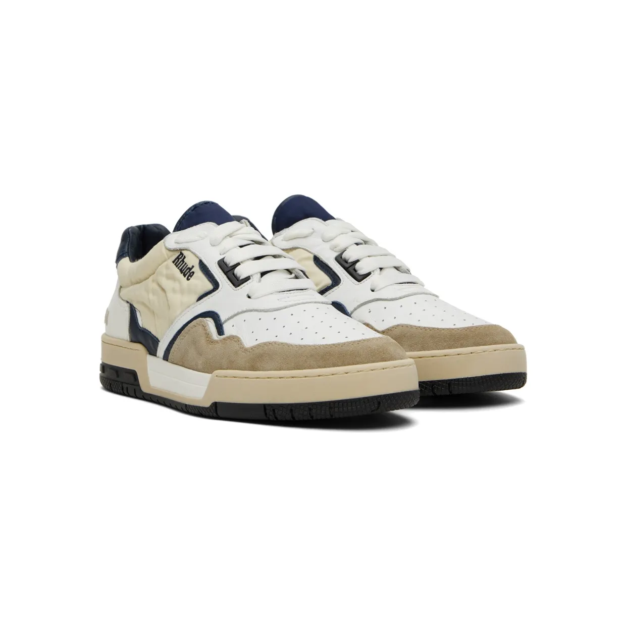 Rhude White & Navy Racing Sneakers (RHPF22FO02178811) (4)