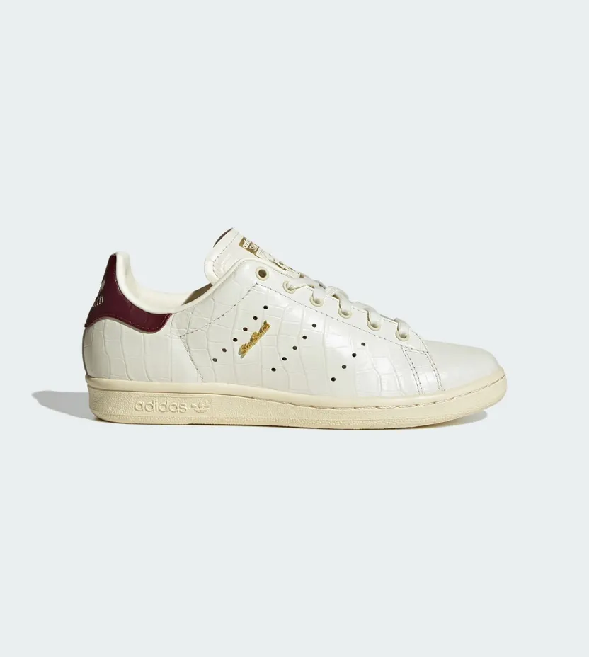 Adidas STAN SMITH 80s Off White / Off White / Maroon (LA1696)