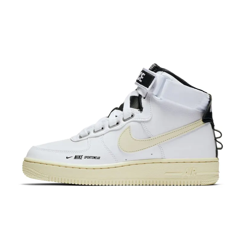 Nike Air Force 1 High Utility White Light Cream (W) White/Light Cream-Black-White (AJ7311-100)
