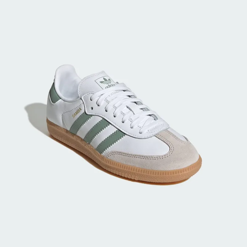 Adidas Samba OG Kids Cloud White / Silver Green / Gum (JP5479)