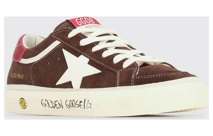 Golden goose Boy’s May Smooth and Suede Calfskin Leather Sneakers Brown (GTF00496F00864555773)