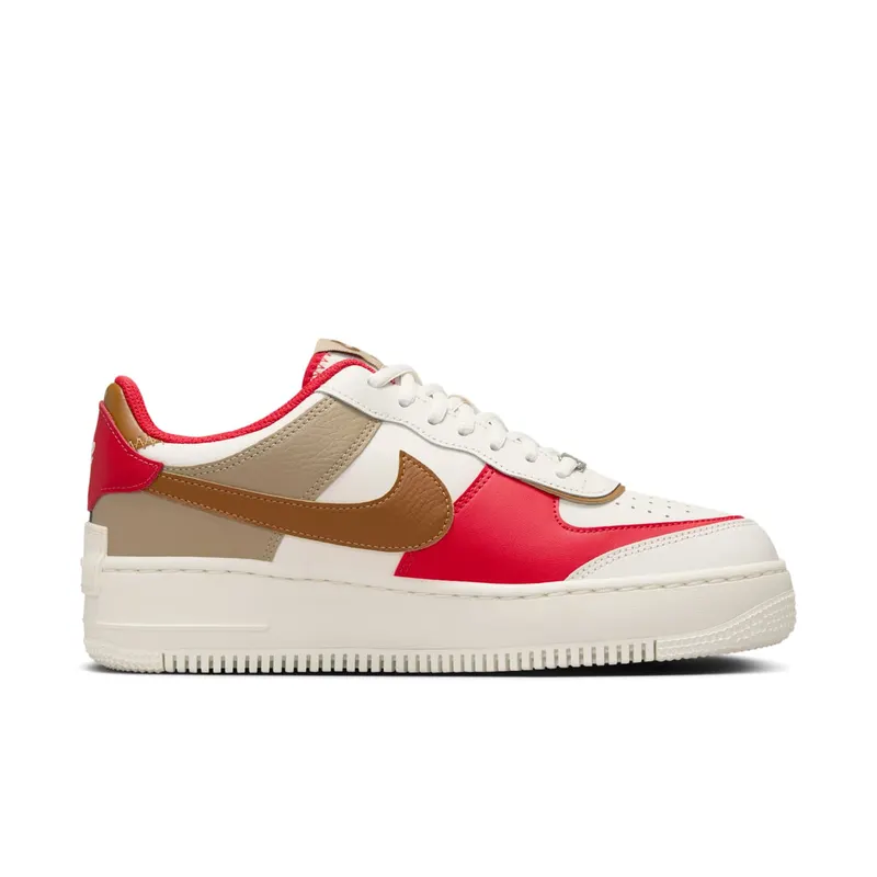 Nike Air Force 1 Low Shadow “Phantom Fire Red Khaki” (HQ3400-030)
