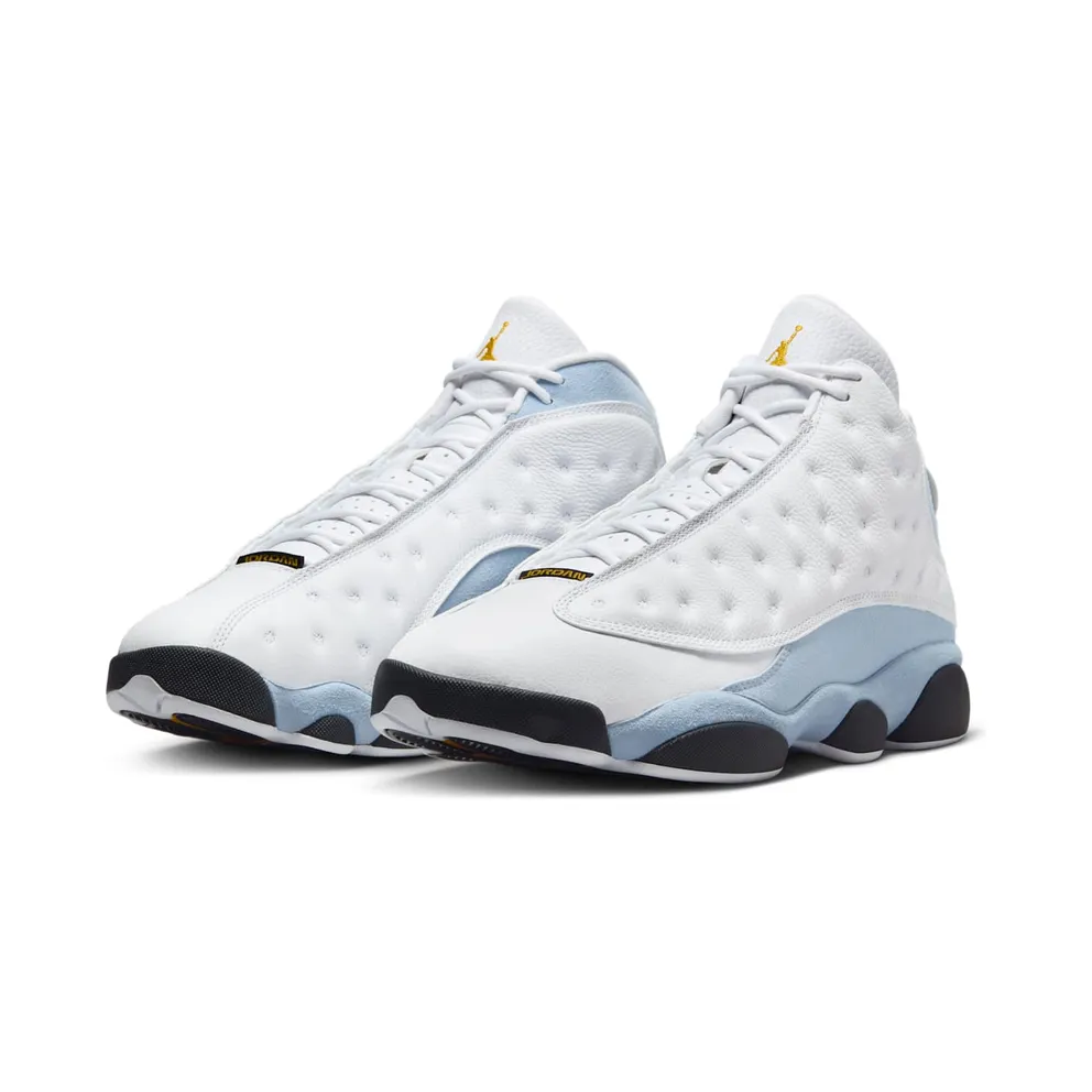 Air Jordan 13 Retro White/Blue Grey/Black/Yellow Ochre (414571-170)