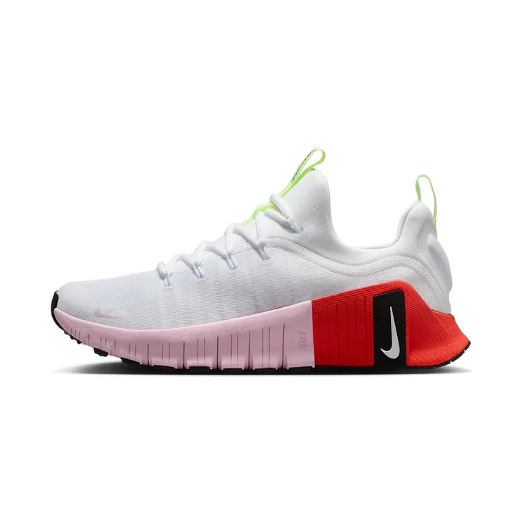 Nike Free Metcon 6 “White Barely Volt Bright Crimson Pink Foam” (IB4526-100)