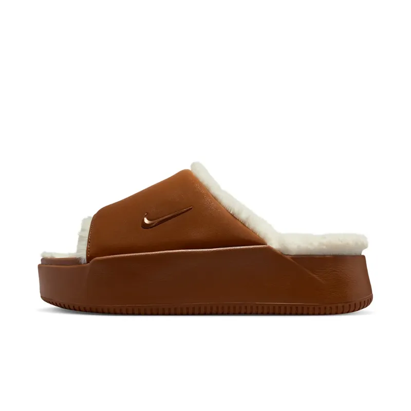 Nike Calm Elevation Fur Slide Light British Tan Coconut Milk (IO0496-200)