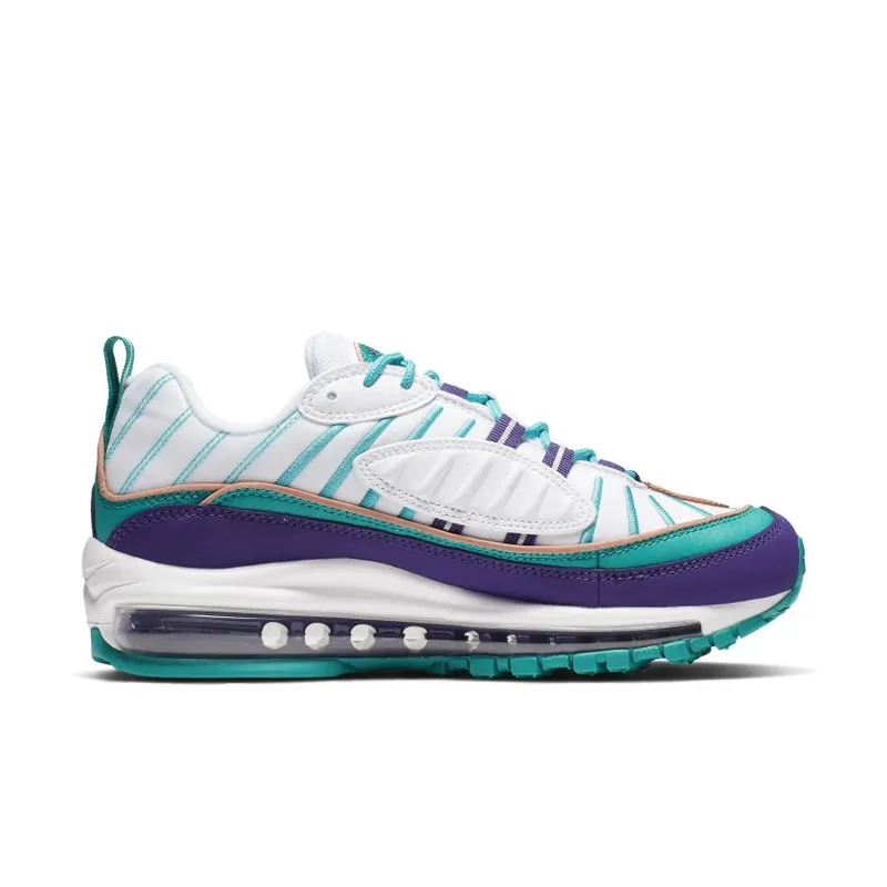 Nike  Air Max 98 Hornets (W) Court Purple/Spirit Teal-Light Blue Fury (AH6799-500)