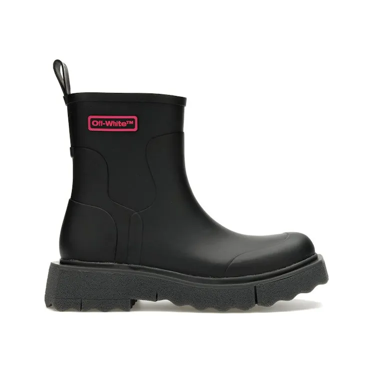 OFF-WHITE Rubber Rain Boot Black (OMID016F22MAT0011035)