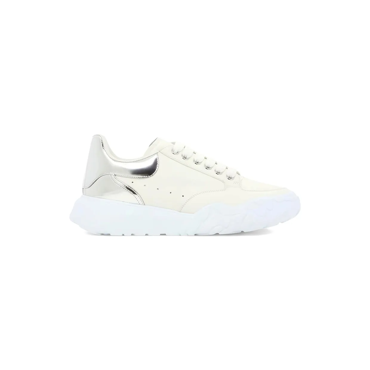 Alexander McQueen Court Trainer White Silver (705117 WID6F 9071)