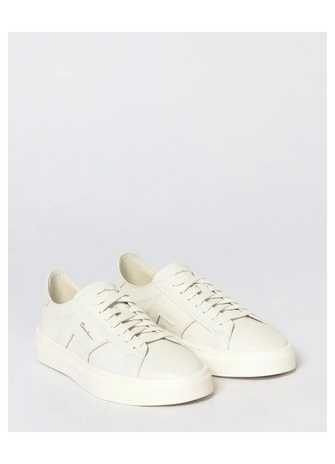 Santoni Grained Leather Sneakers White (MBGT21967PNNTSIWI48)