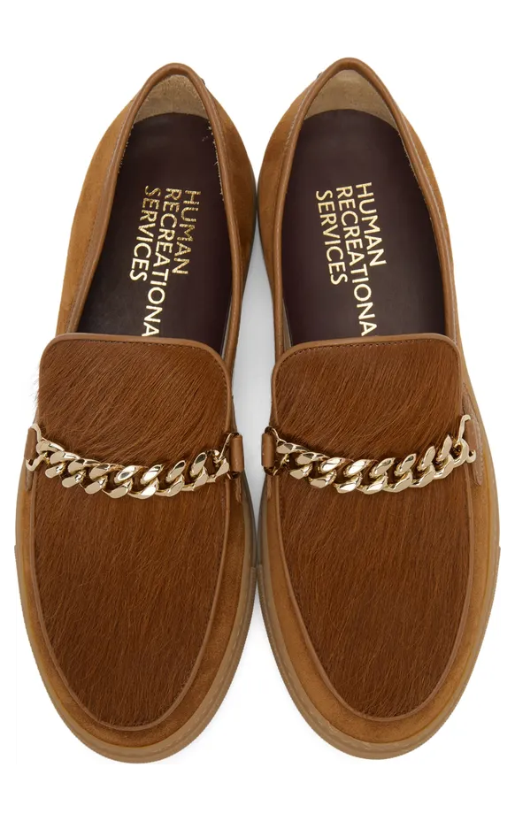 Human Recreational Services SSENSE Exclusive Brown Hair Loafers (UE21GF0300X1C7) (5)