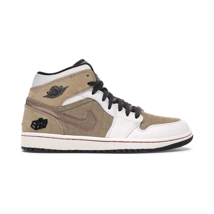 Air Jordan 1 Retro ‘Fathers Day’ White/Dark Charcol-Tweed-Varsity Red (325514-101)