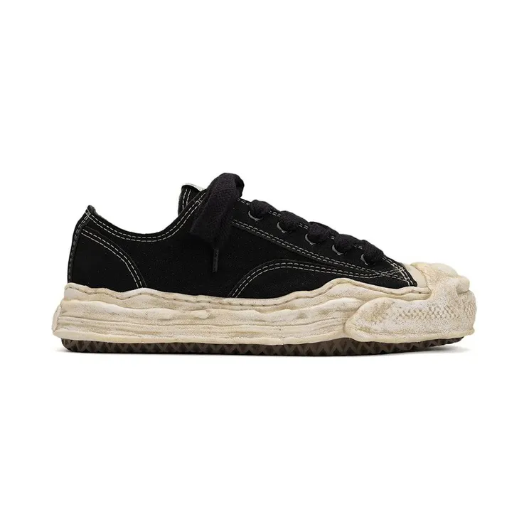 Maison Mihara Yasuhiro Hank OG Sole Suede Low Black White (A13FW732-BLKWHT)
