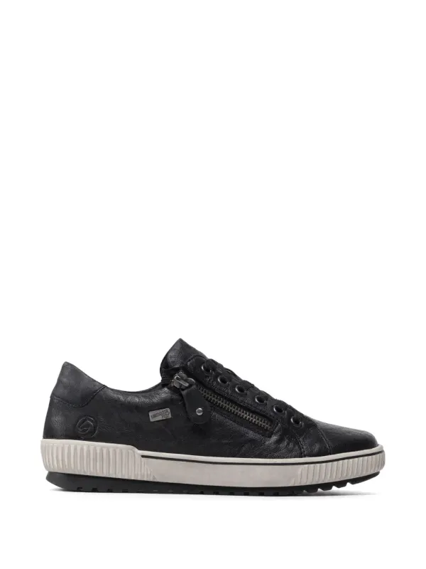 REMONTE Maditta Sneakers mit seitlichem Reißverschluss – Schwarz (D0700)