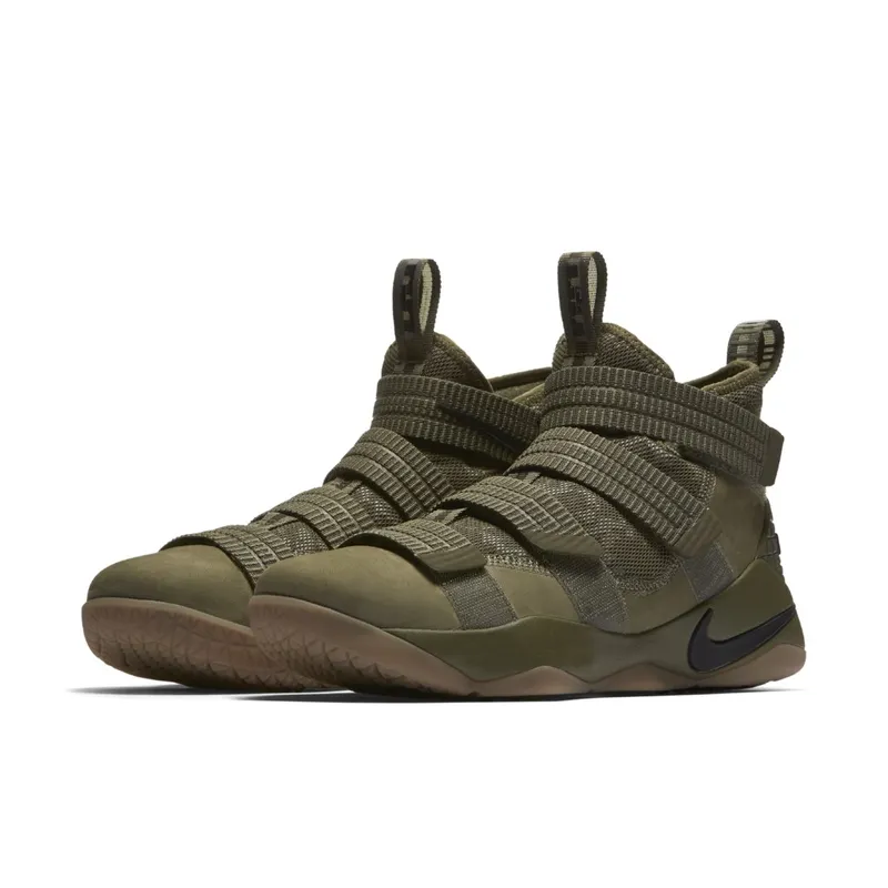 Nike LeBron Zoom Soldier 11 Olive Camo Medium Olive/Black-Black (897646-200)