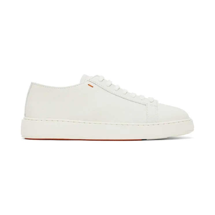 Santoni Tumbled Low-Top “White” (MBCD21430BARCMMDI48)