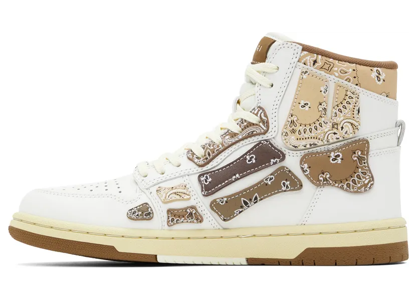 AMIRI White & Brown Skel Top Hi Sneakers (PF22MFS032-126) (3)