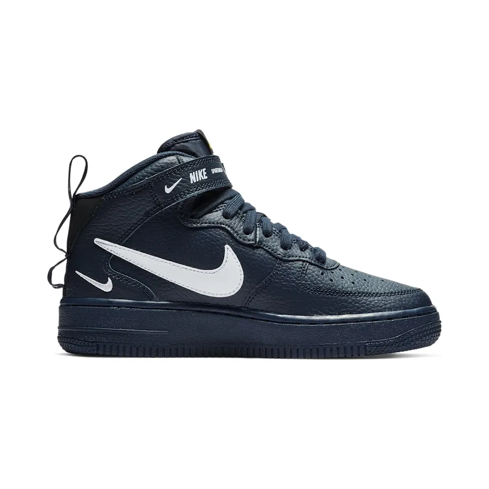 Nike Air Force 1 Mid Obsidian Tour Yellow White (GS) Obsidian/Tour Yellow-White (AV3803-400)