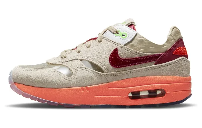 Nike x Clot Air Max 1 ‘Kiss Of Death’ (PS) (2021) – “Net / Deep Red / Orange Blaze” (DH2493-100)