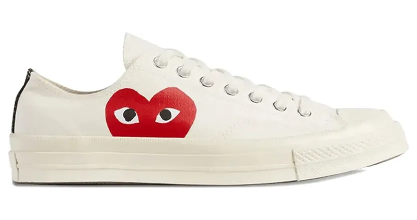 Comme Des Garçons Play x Converse Sneakers mit Herz-Logo – Weiß (AZK111051)