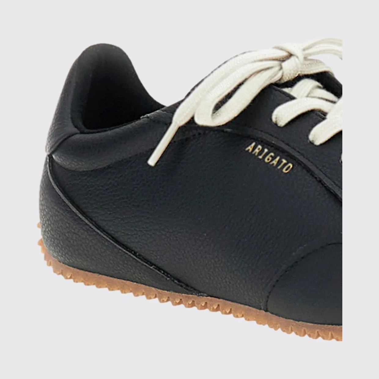 Axel Arigato Daze Runner Grained Leather Sneakers with Laminated Logo Black (F4031001) (3)
