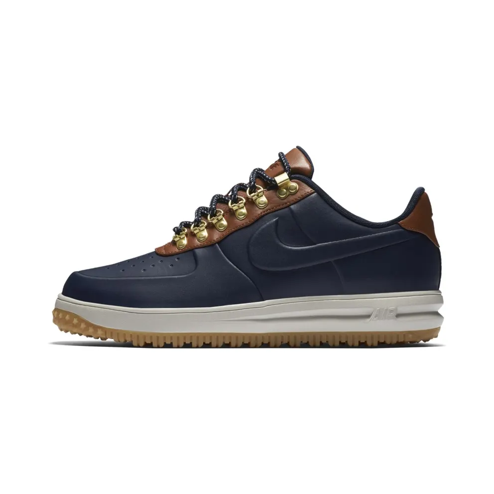 Nike Lunar Force 1 Duckboot Low Obsidian Saddle Brown Obsidian/Saddle Brown-Light Bone-Obsidian (AA1125-400)